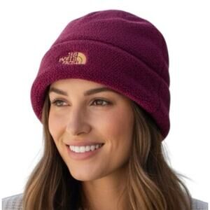 The North Face Dark Pink Winter Hat - Fleece - Classic Trendy Cozy
